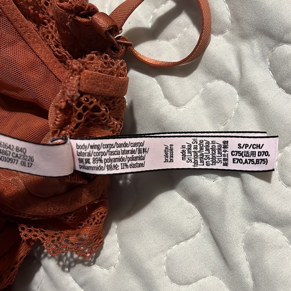 • Victoria’s Secret Bralette Lace Halter Rusty Orange - Picture 9 of 14